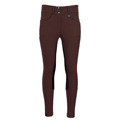 Dapplebay Pro Ribbed Full Seat Suede Breeches-Chocolate