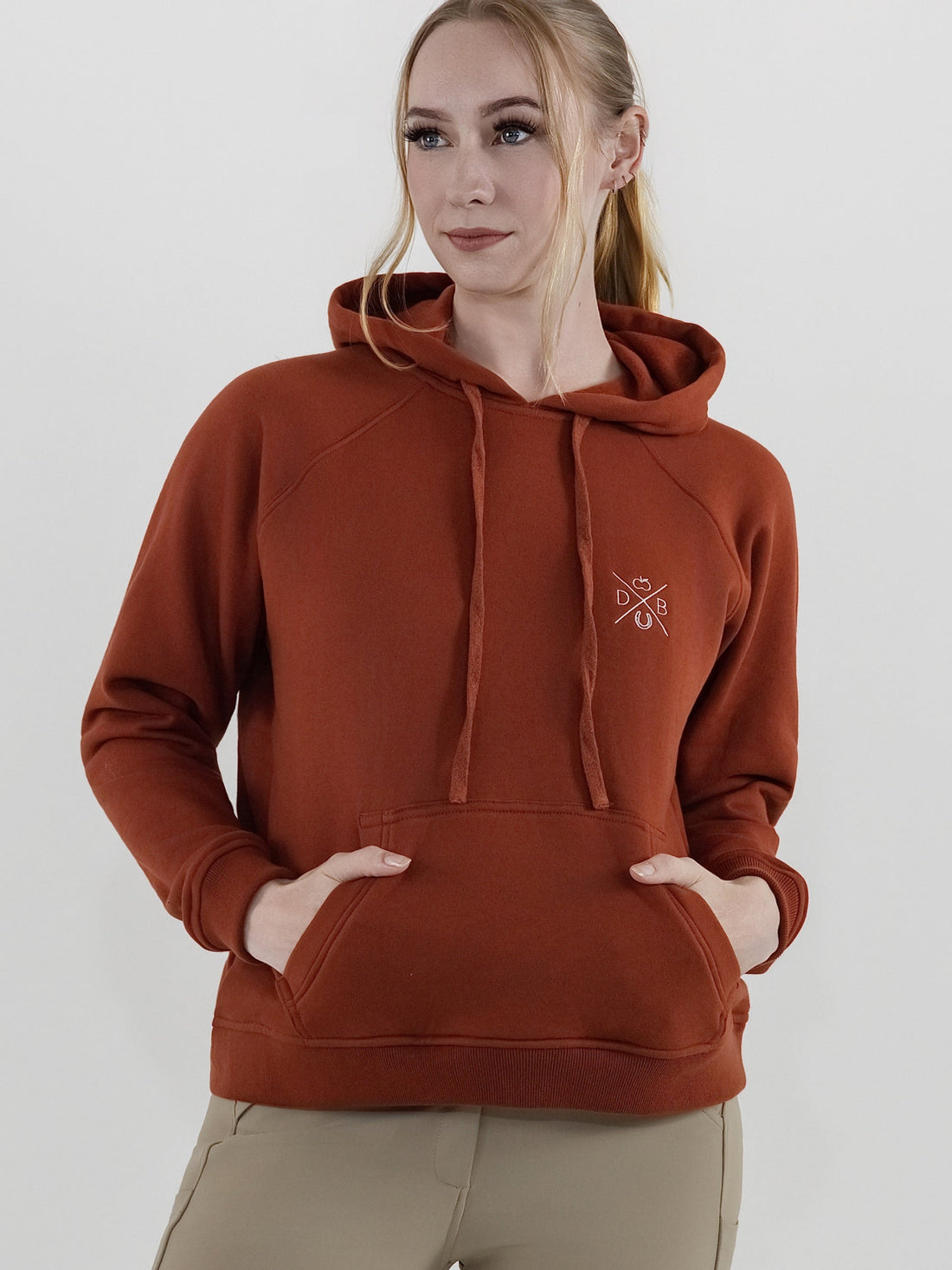Dapplebay Palm Trees &amp; Horse Shows Hoodie-Rust
