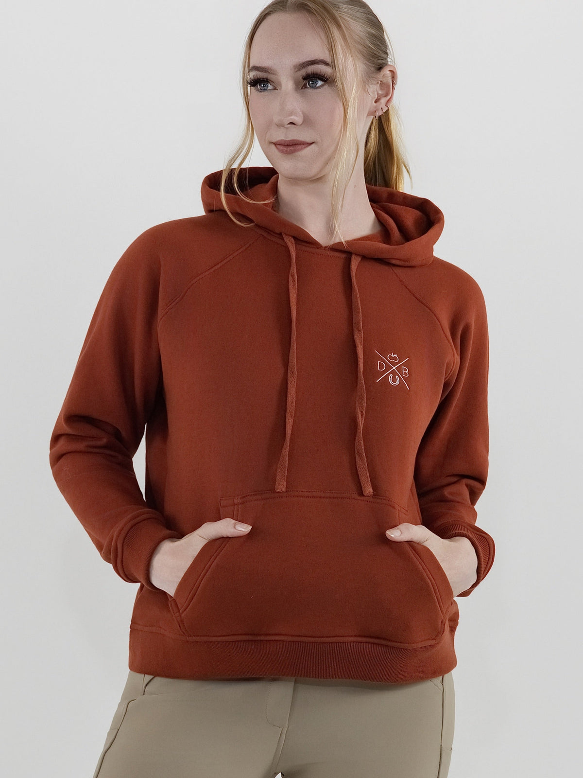 Dapplebay Palm Trees &amp; Horse Shows Hoodie-Rust