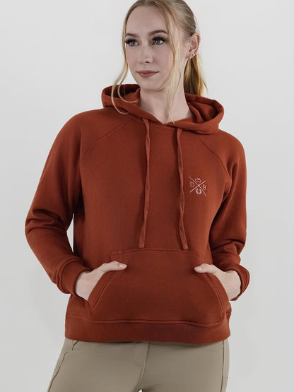 Dapplebay Palm Trees &amp; Horse Shows Hoodie-Rust