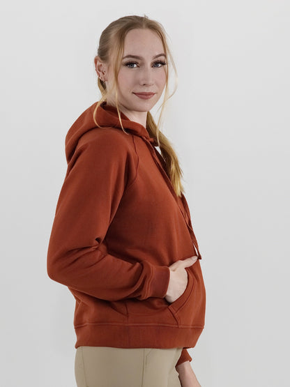Dapplebay Palm Trees &amp; Horse Shows Hoodie-Rust