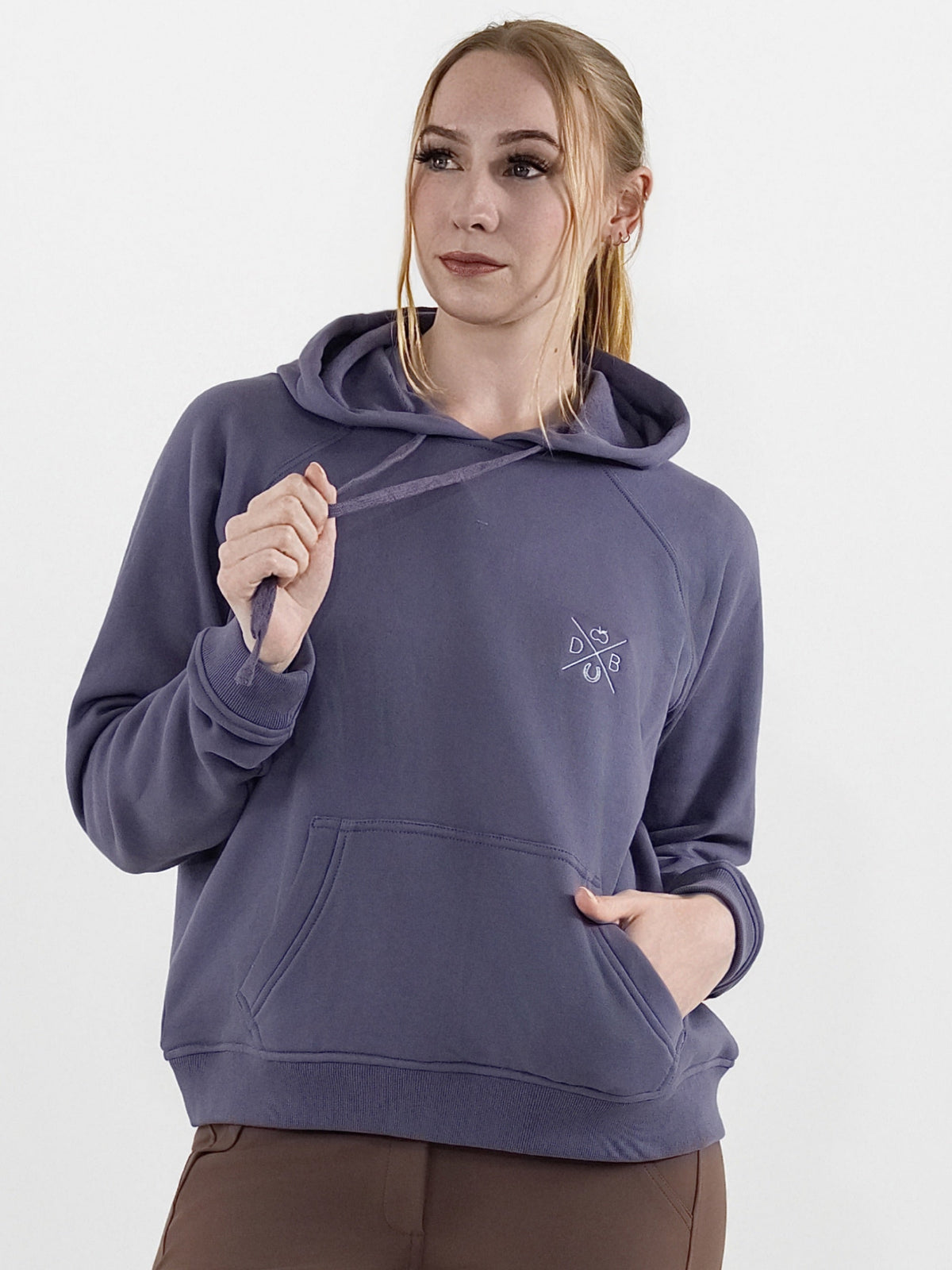 Dapplebay Palm Trees &amp; Horse Shows Hoodie-Purple Dusk