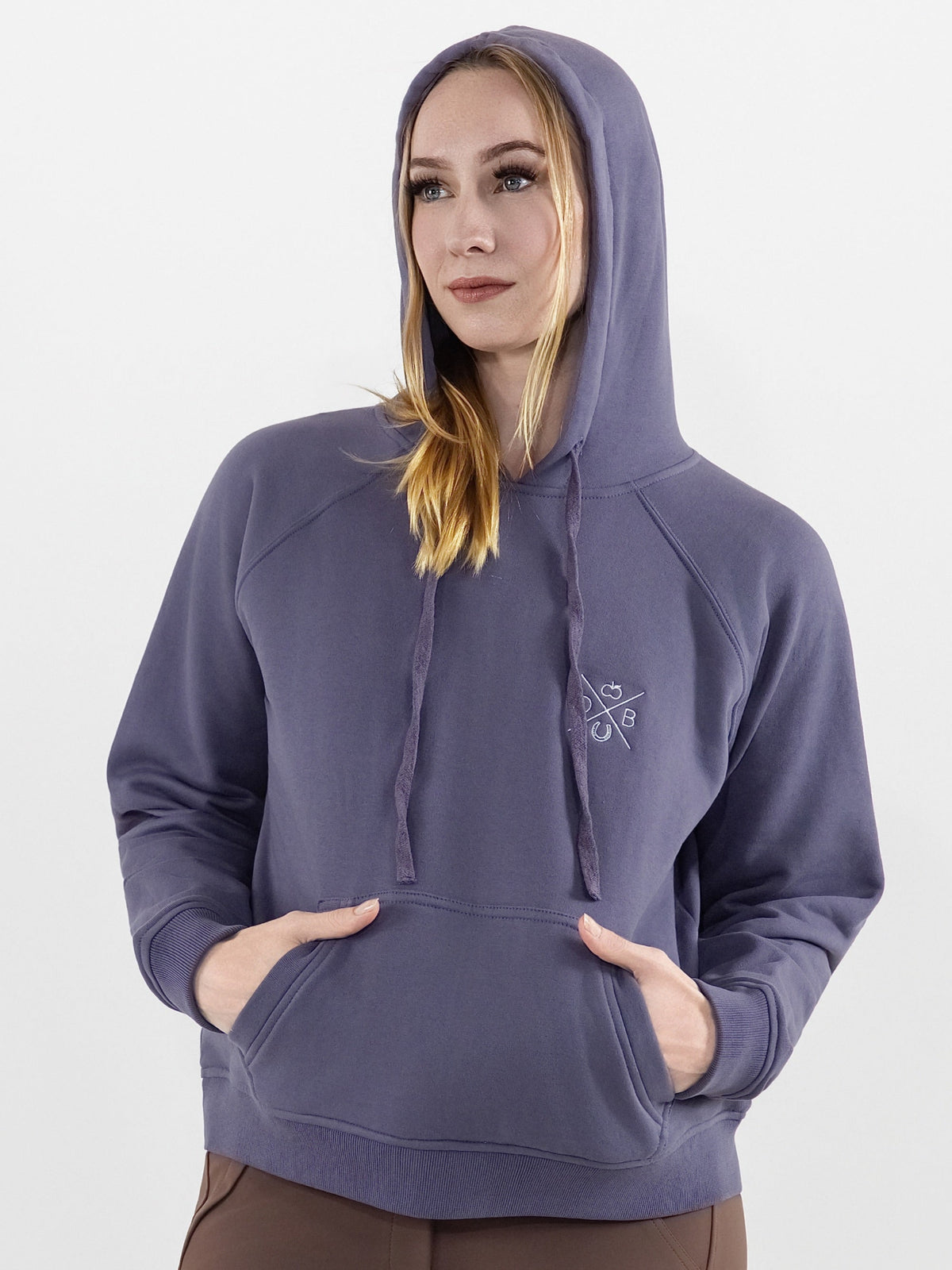 Dapplebay Palm Trees &amp; Horse Shows Hoodie-Purple Dusk