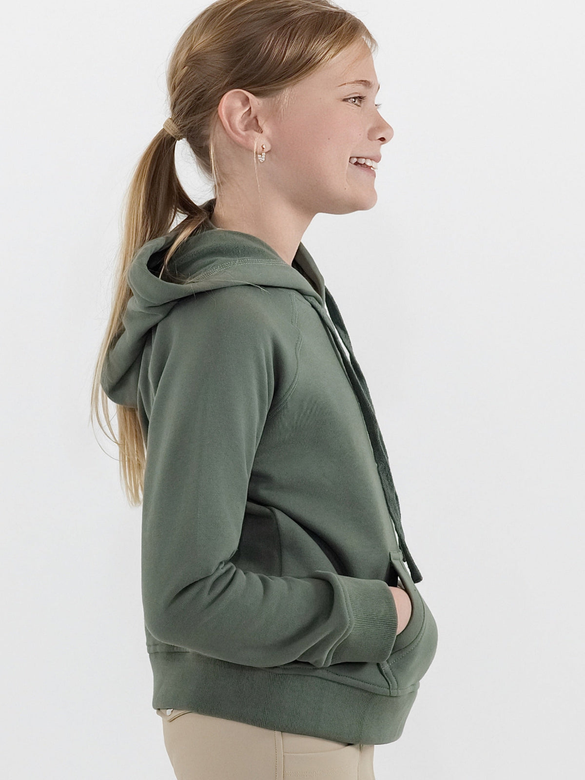 Dapplebay Kids Palm Trees &amp; Horse Shows Hoodie-Rosemary