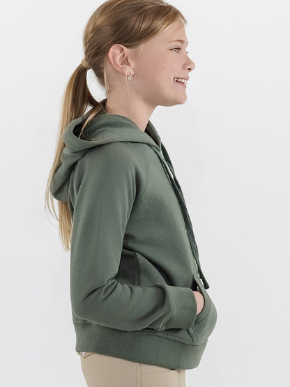 Dapplebay Kids Palm Trees &amp; Horse Shows Hoodie-Rosemary