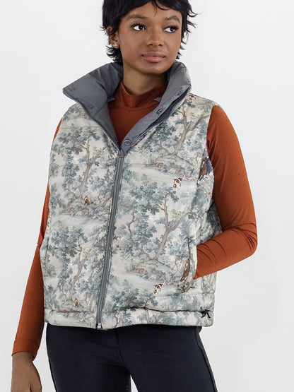 Dapplebay Reversible Puffer Vest-Graphite