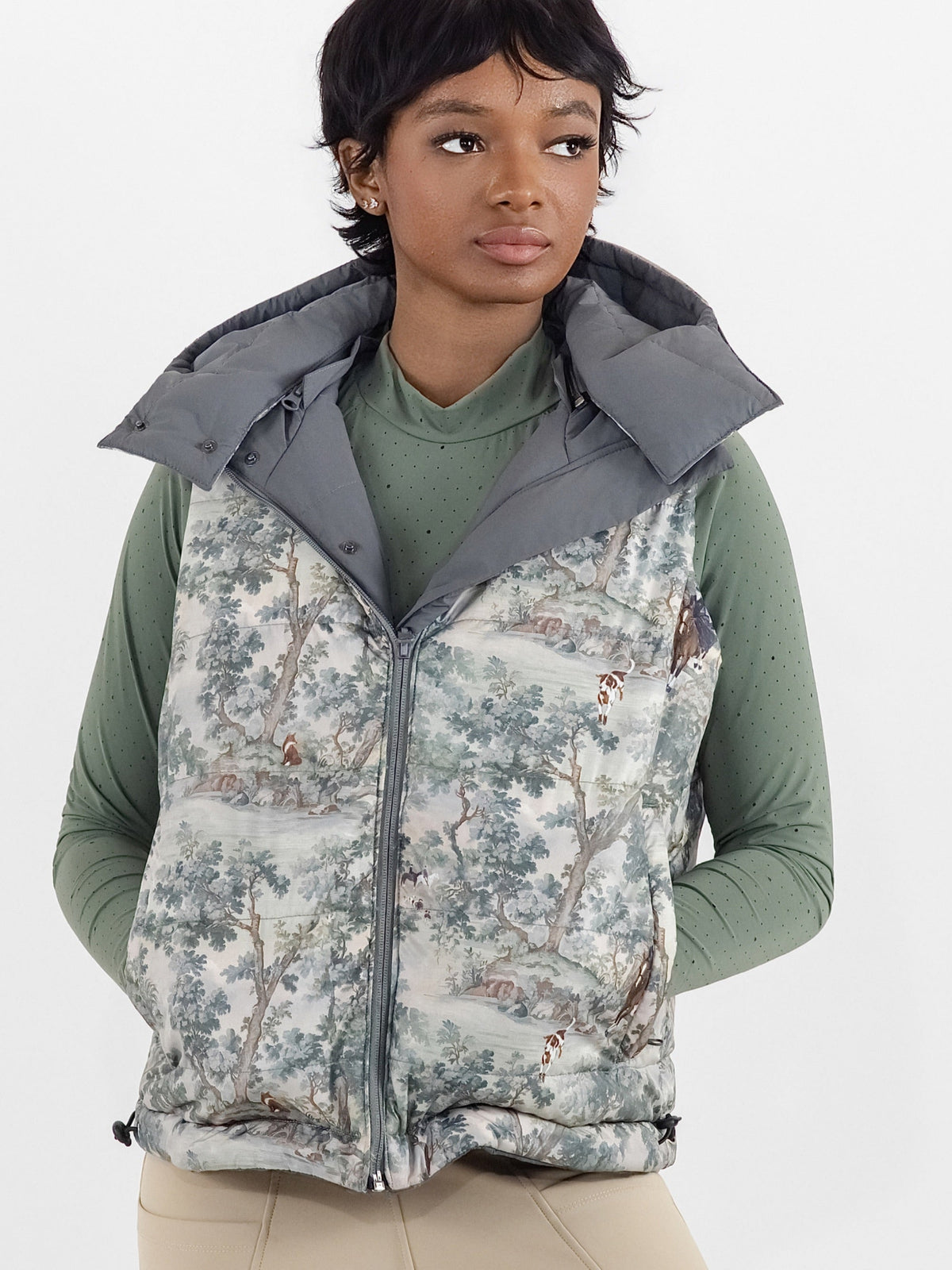 Dapplebay Reversible Puffer Vest-Graphite