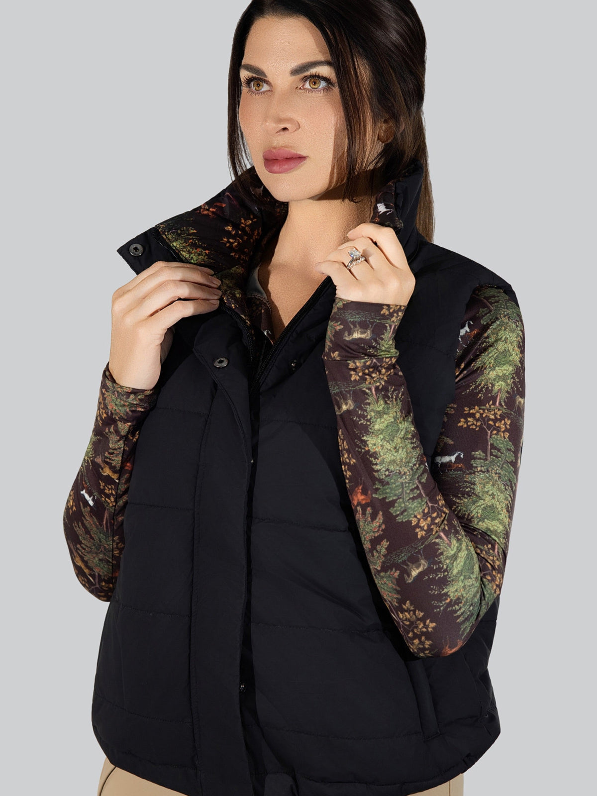 Dapplebay Reversible Puffer Vest-Black
