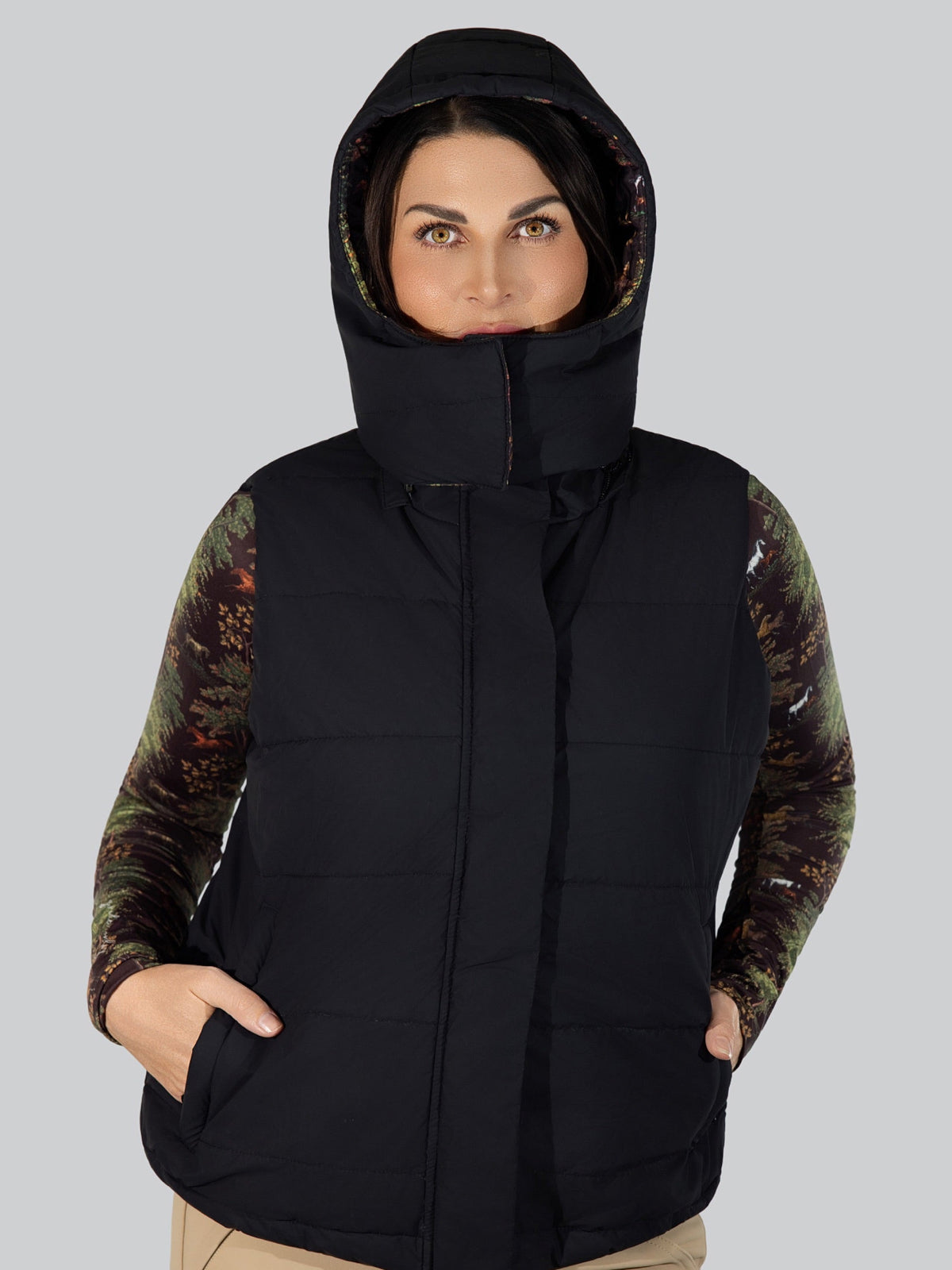 Dapplebay Reversible Puffer Vest-Black
