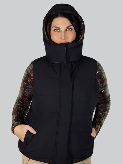 Dapplebay Reversible Puffer Vest-Black