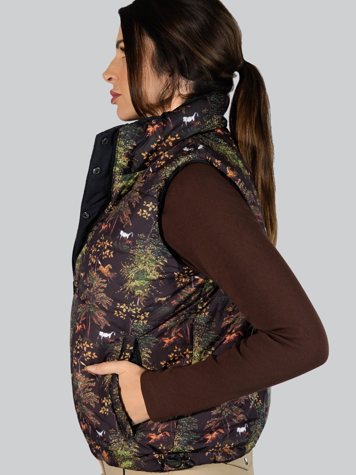 Dapplebay Reversible Puffer Vest-Black