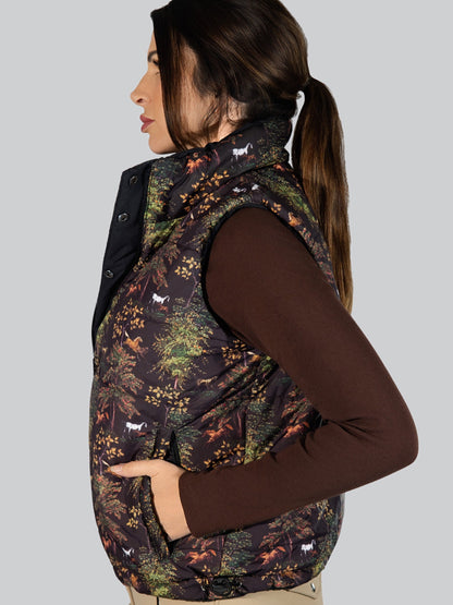 Dapplebay Reversible Puffer Vest-Black