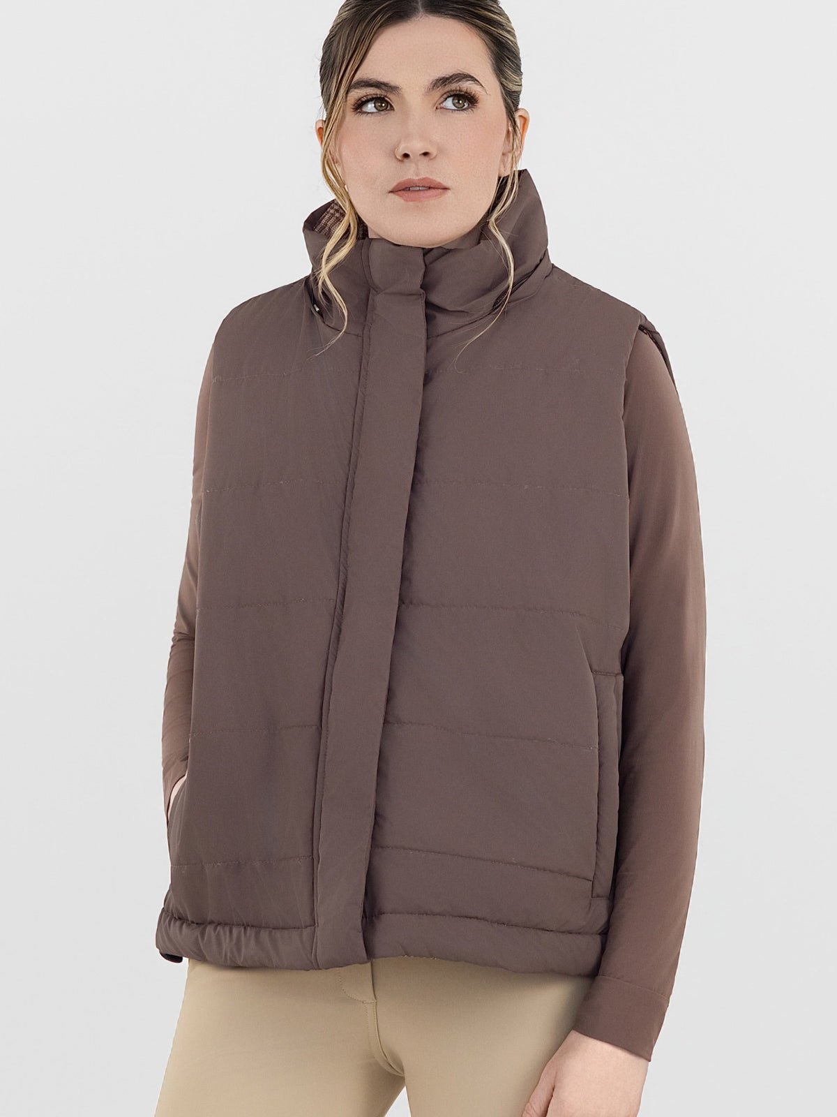 Dapplebay Reversible Puffer Vest-Chocolate