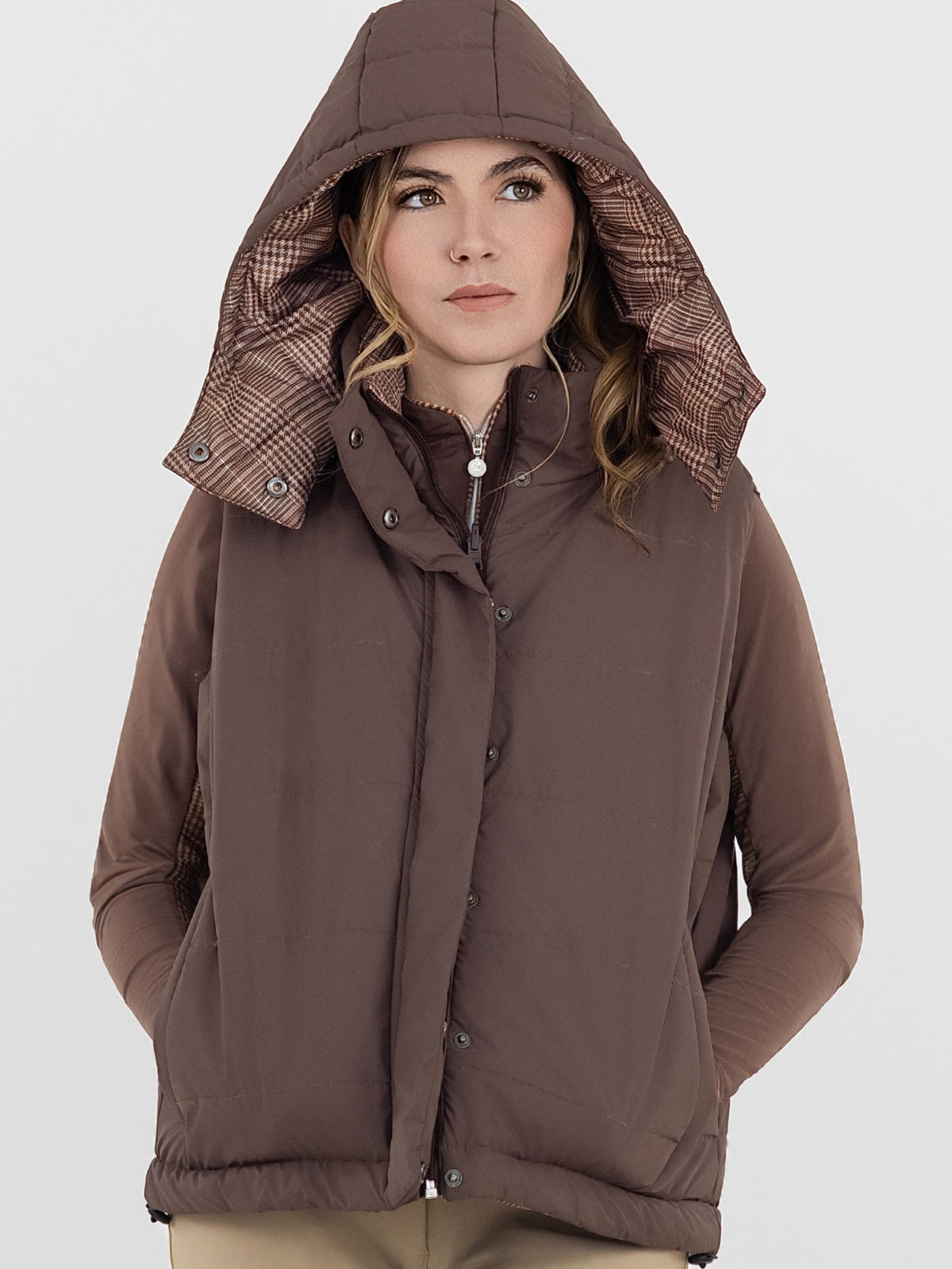 Dapplebay Reversible Puffer Vest-Chocolate