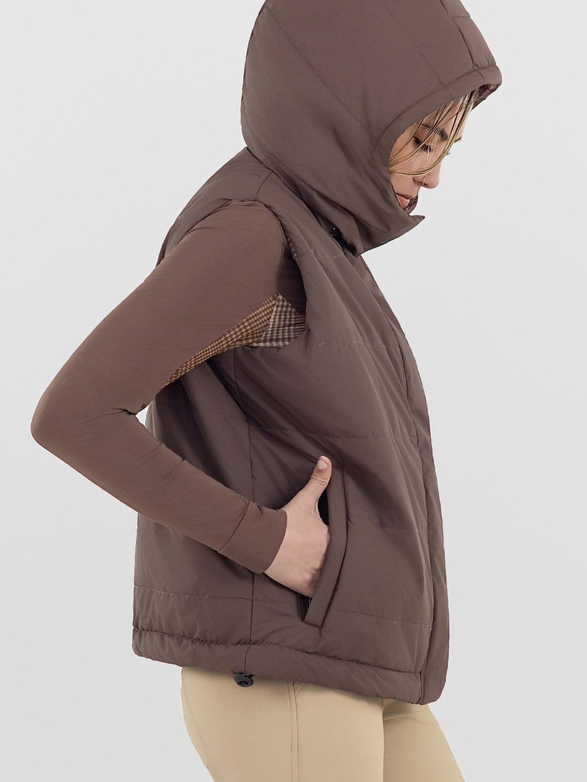 Dapplebay Reversible Puffer Vest-Chocolate