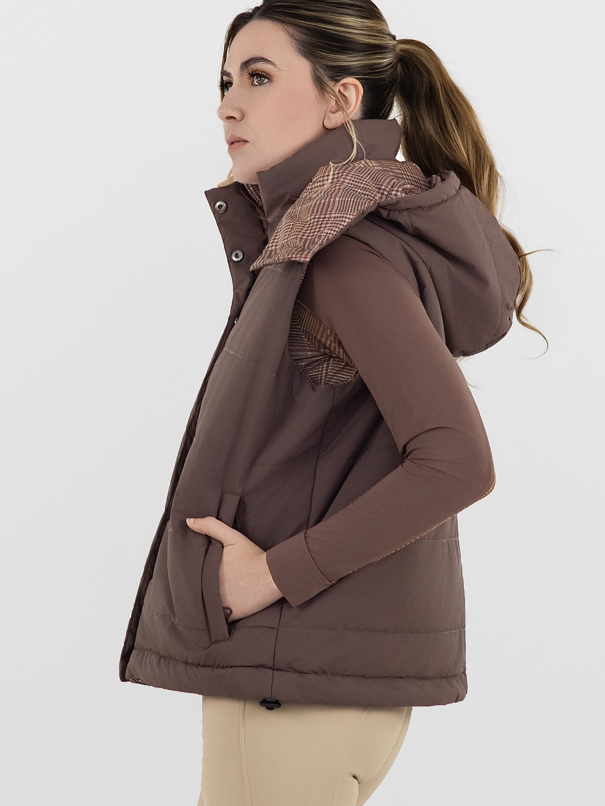 Dapplebay Reversible Puffer Vest-Chocolate
