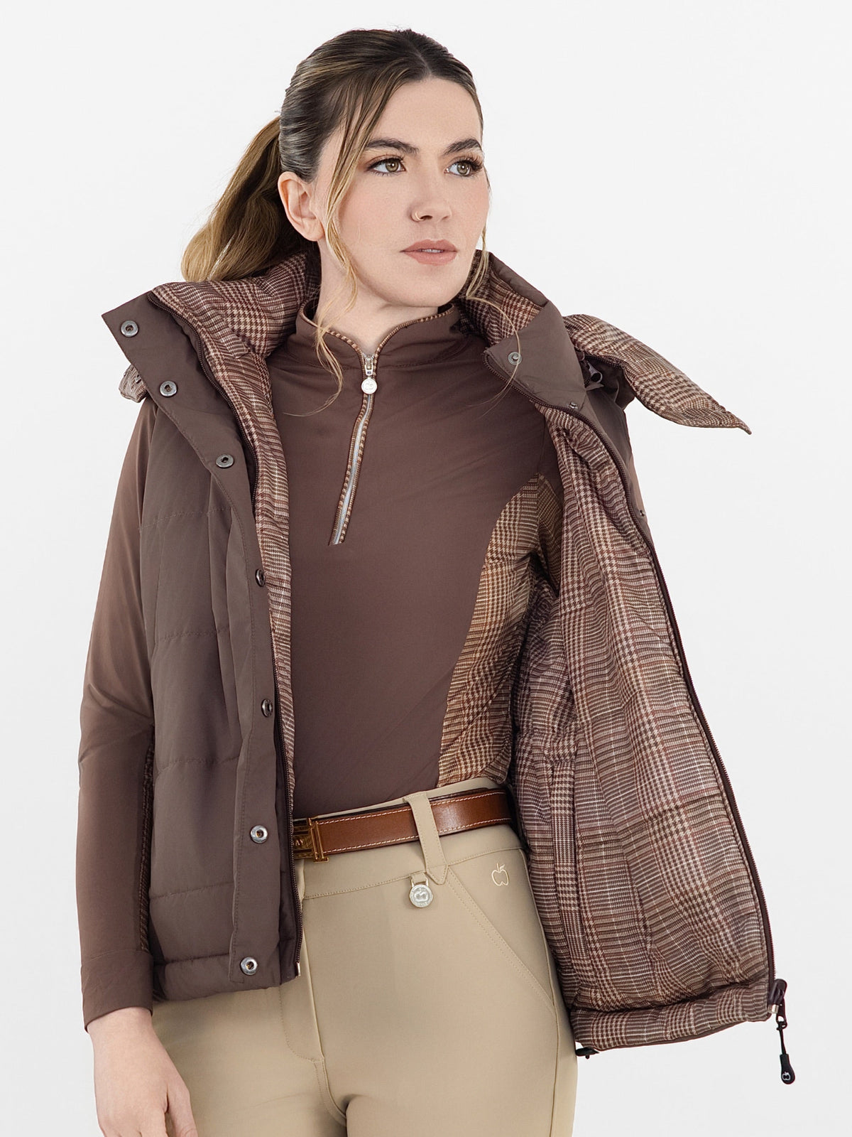 Dapplebay Reversible Puffer Vest-Chocolate