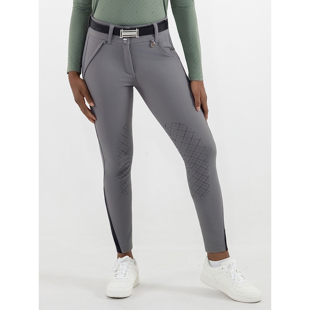 Dapplebay Winter Sport Silicone Knee Patch Breeches-Graphite