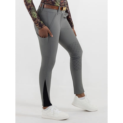 Dapplebay Winter Sport Silicone Knee Patch Breeches-Graphite