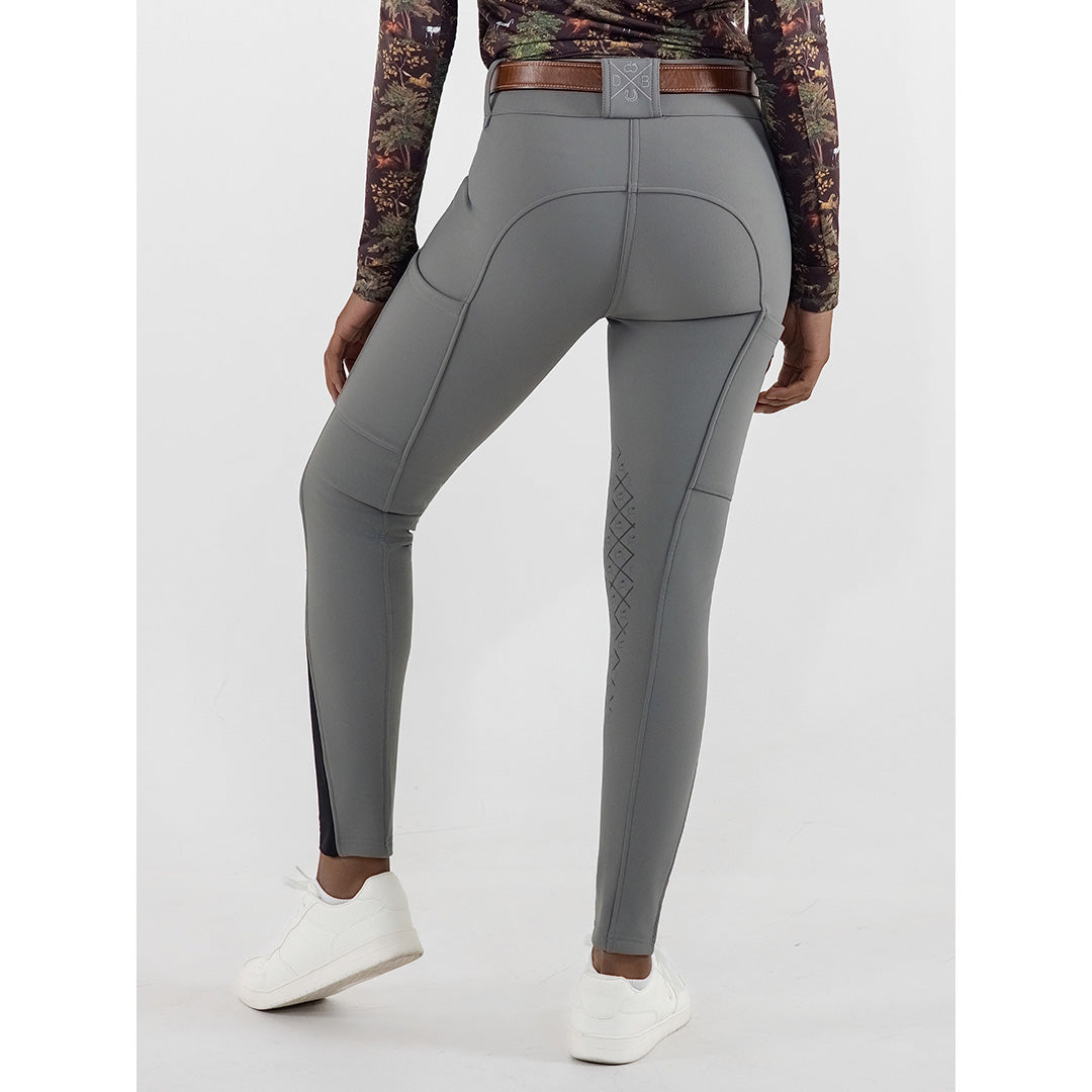 Dapplebay Winter Sport Silicone Knee Patch Breeches-Graphite