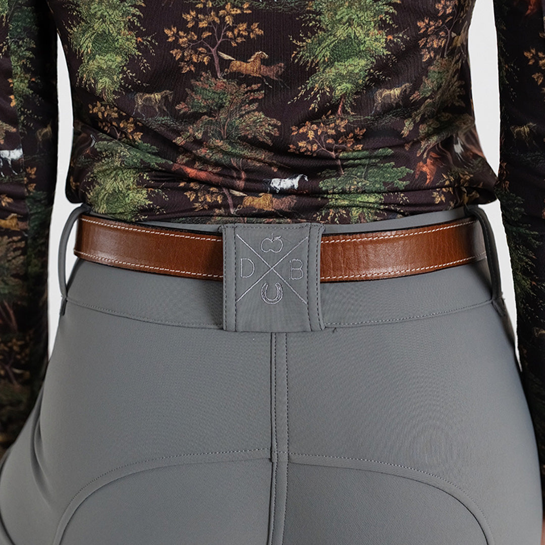 Dapplebay Winter Sport Silicone Knee Patch Breeches-Graphite