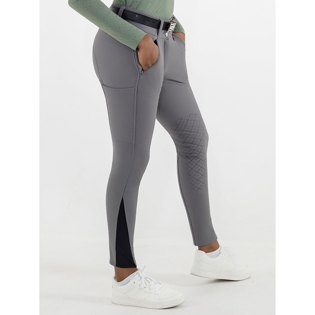 Dapplebay Winter Sport Silicone Knee Patch Breeches-Graphite