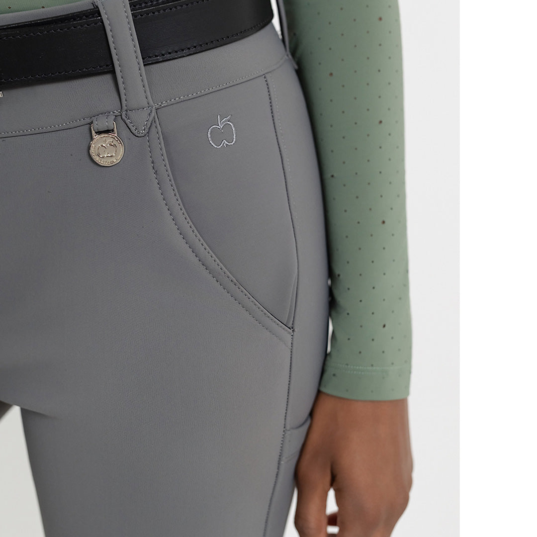 Dapplebay Winter Sport Silicone Knee Patch Breeches-Graphite