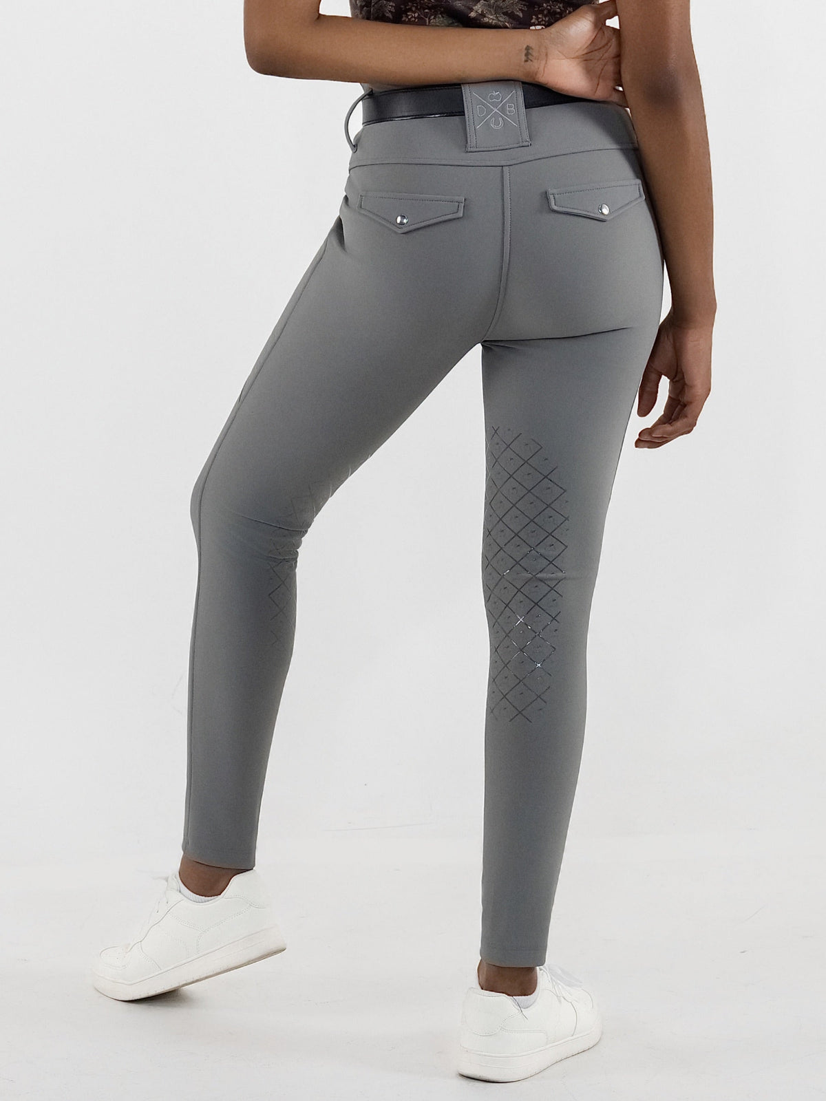 Dapplebay Winter Essential Silicone Knee Patch Tights-Graphite