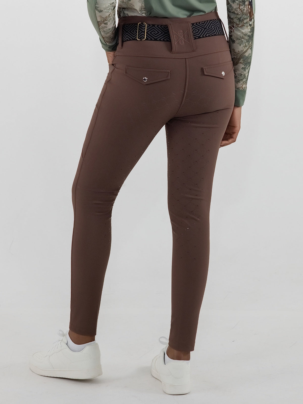 Dapplebay Winter Essential Silicone Knee Patch Tights-Chocolate