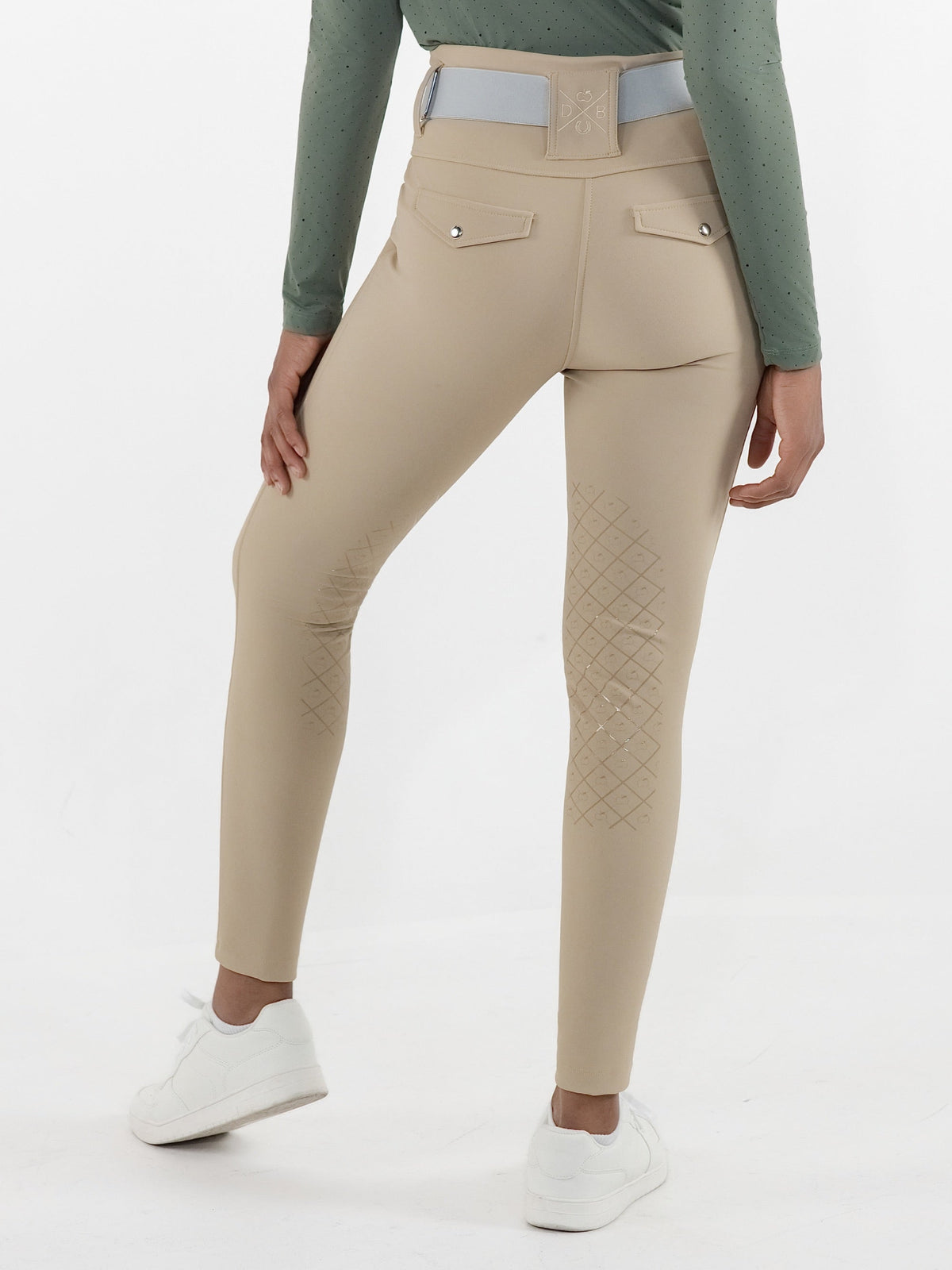Dapplebay Winter Essential Silicone Knee Patch Tights-Heritage Tan