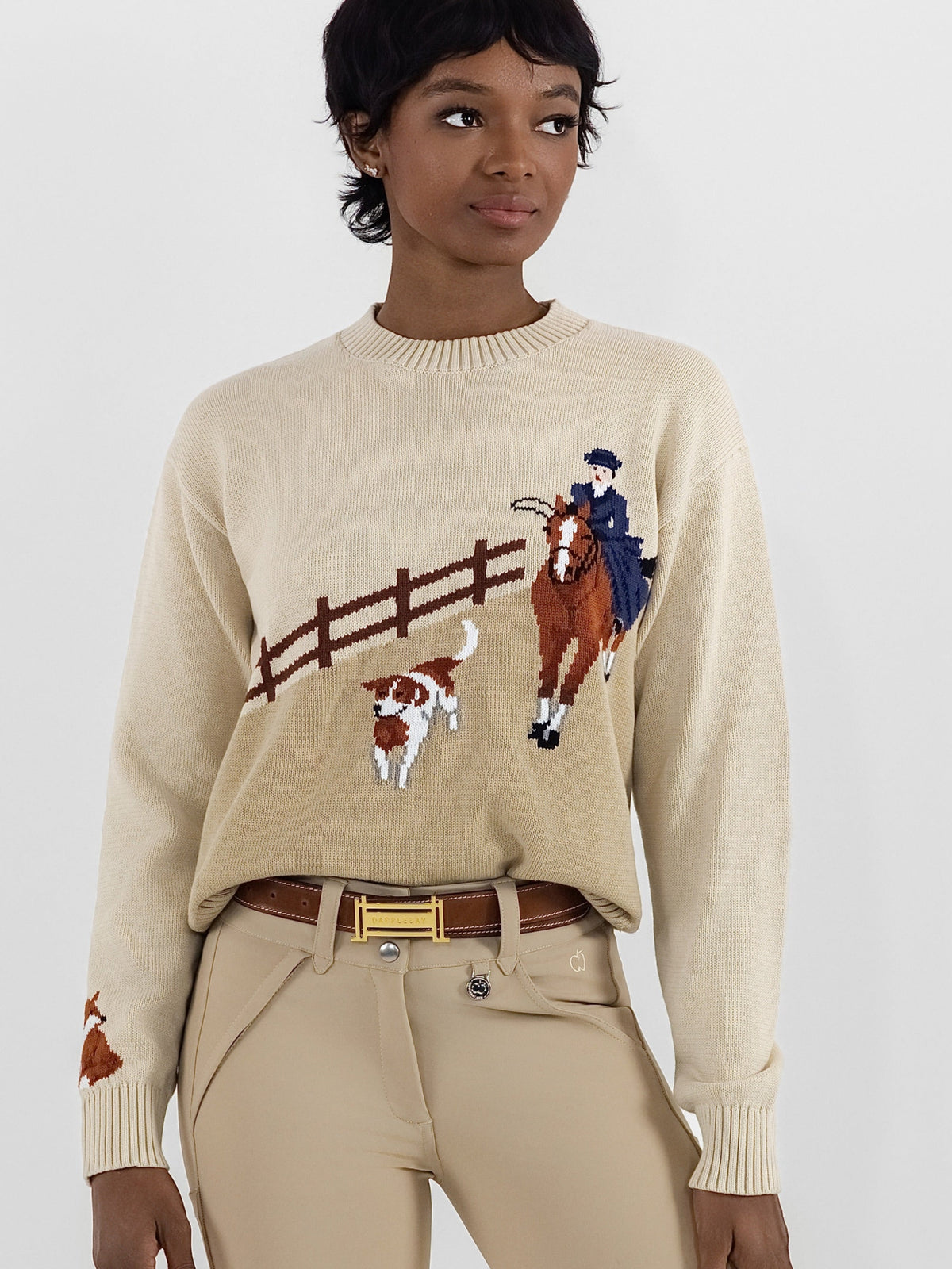 Dapplebay Heirloom Hunt Sweater-Cream