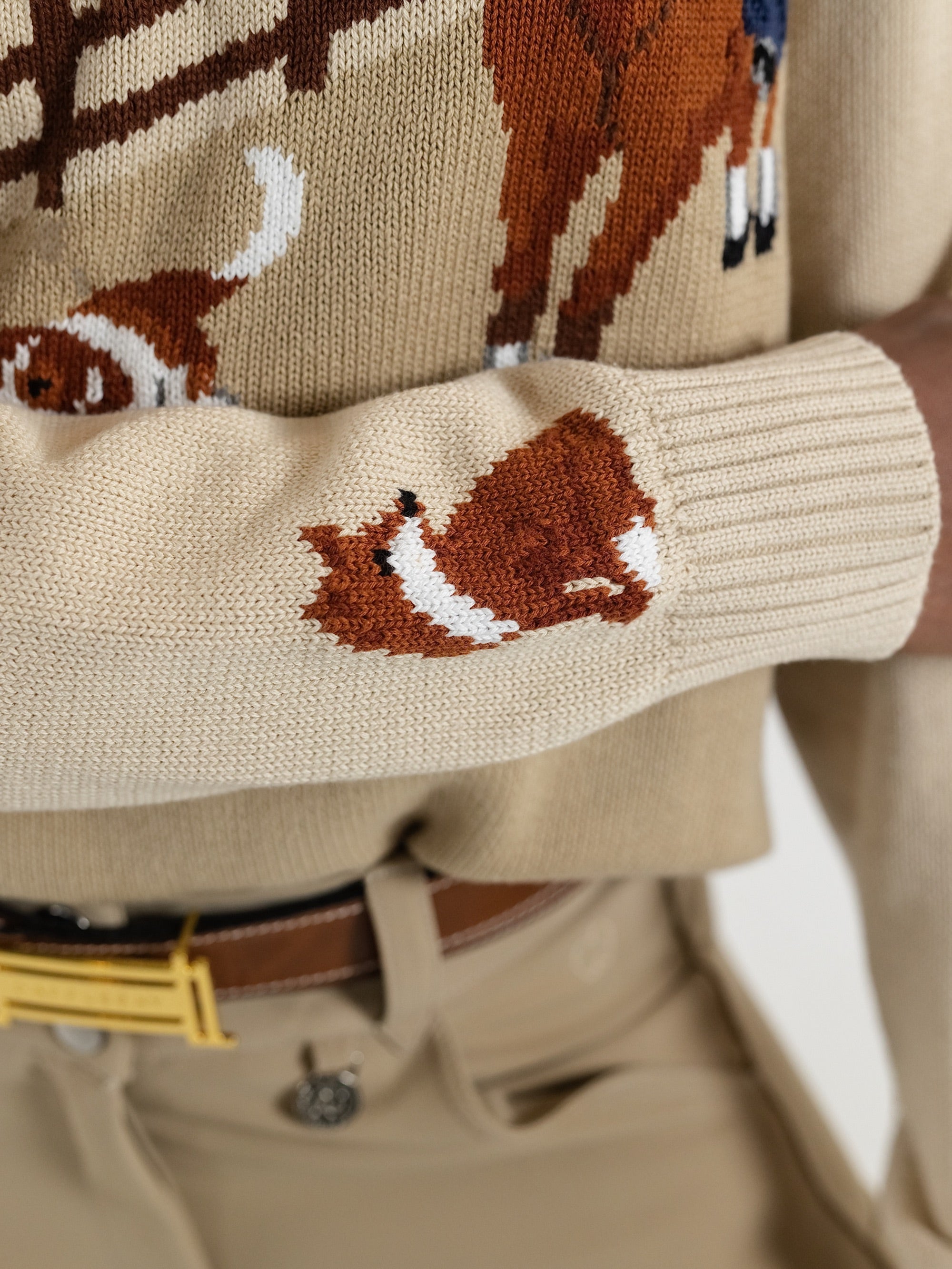Dapplebay Heirloom Hunt Sweater-Cream