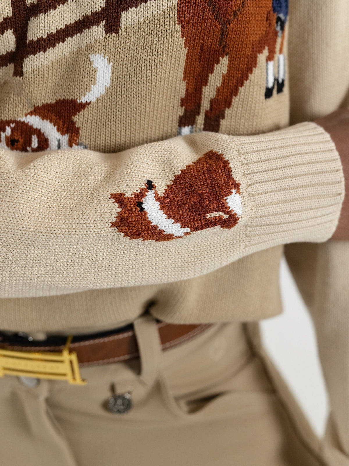 Dapplebay Heirloom Hunt Sweater-Cream