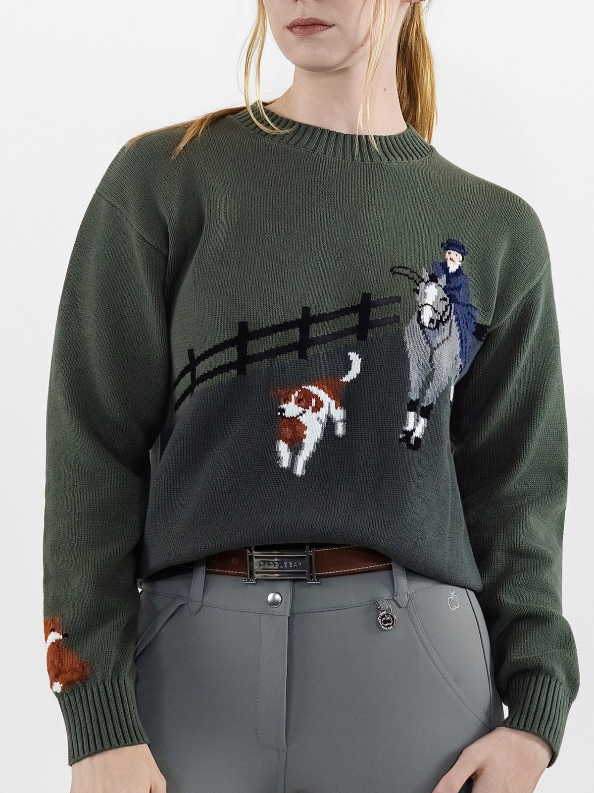 Dapplebay Heirloom Hunt Sweater-Evergreen