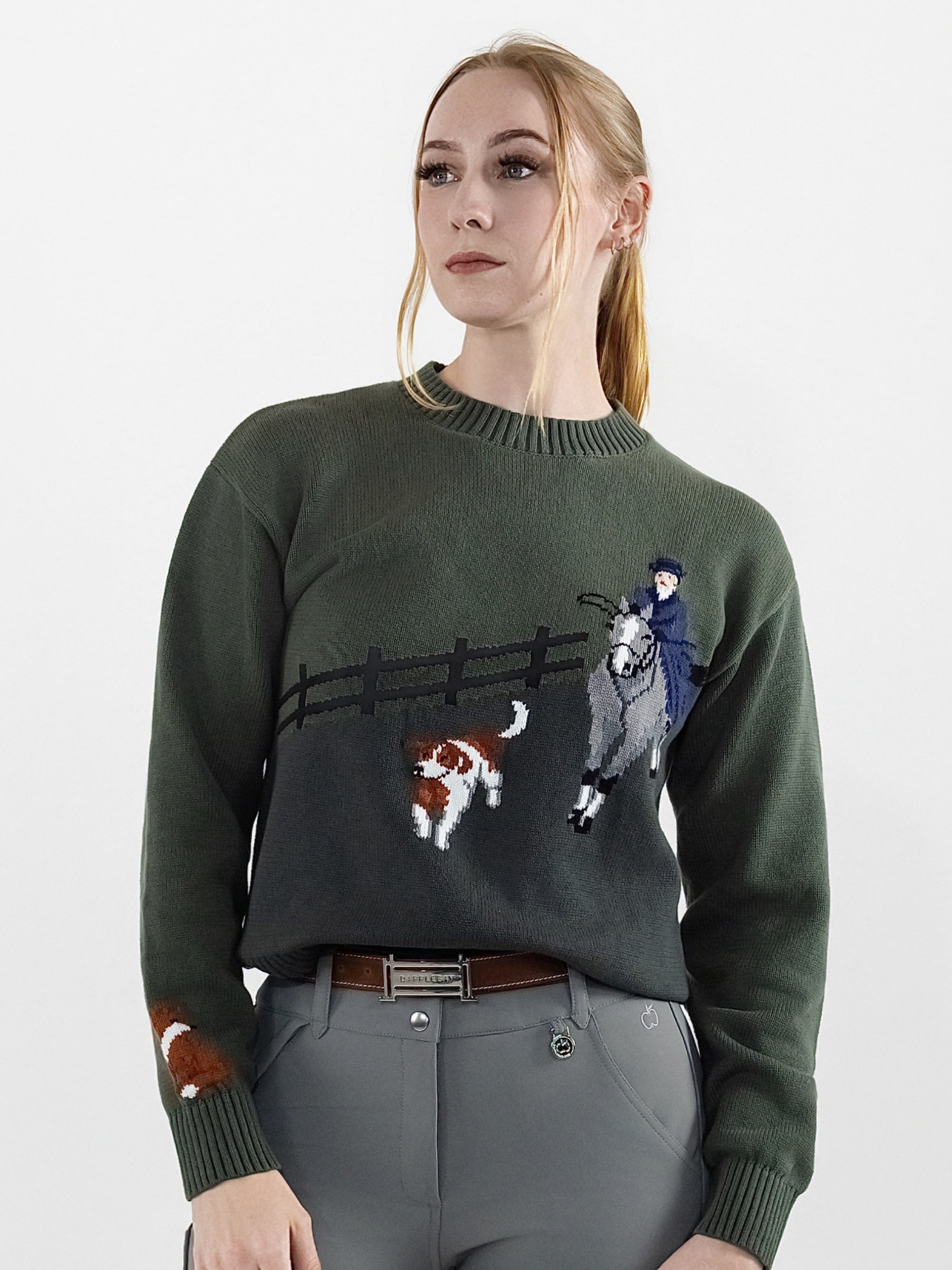 Dapplebay Heirloom Hunt Sweater-Evergreen