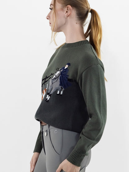 Dapplebay Heirloom Hunt Sweater-Evergreen