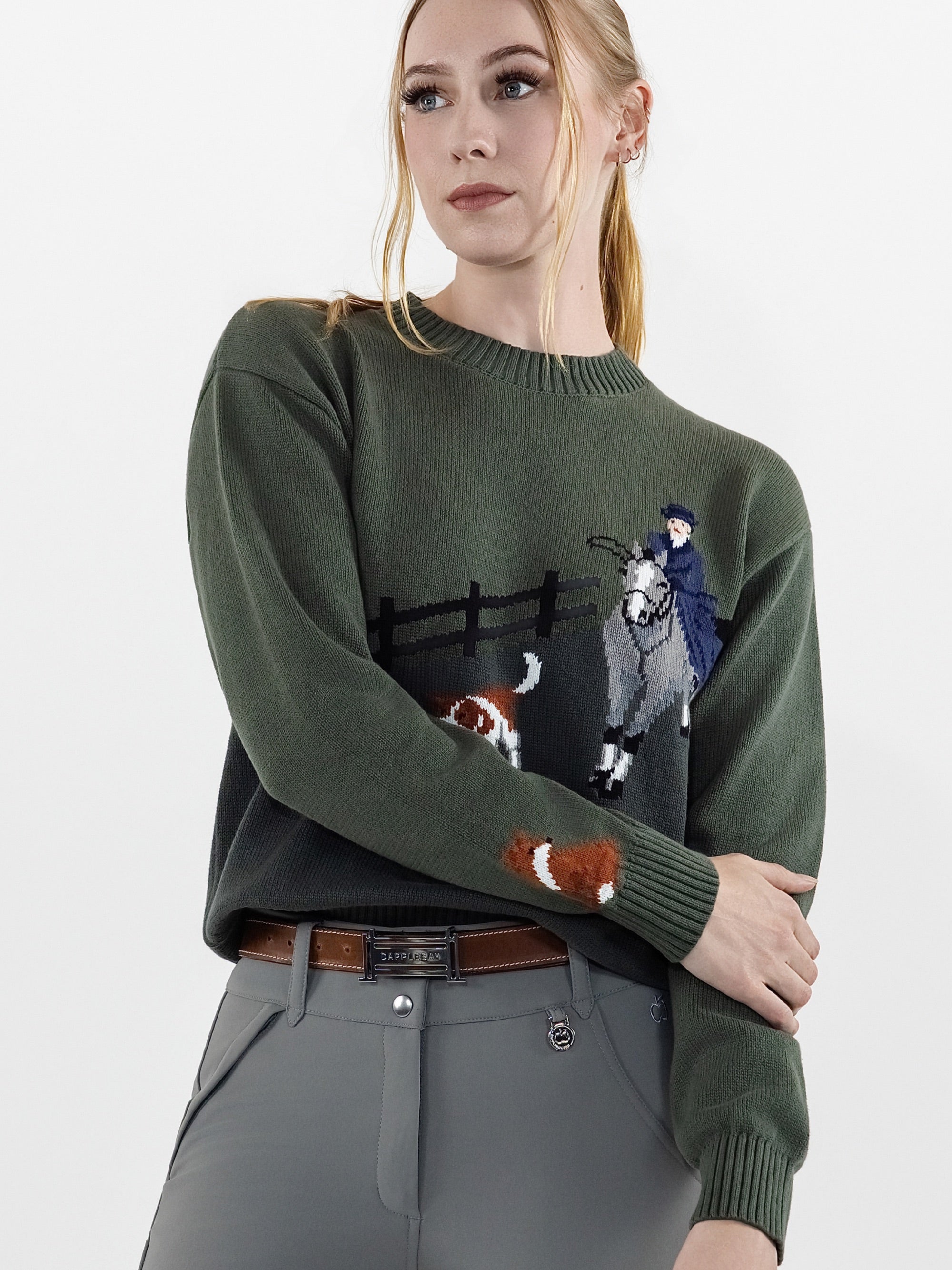 Dapplebay Heirloom Hunt Sweater-Evergreen