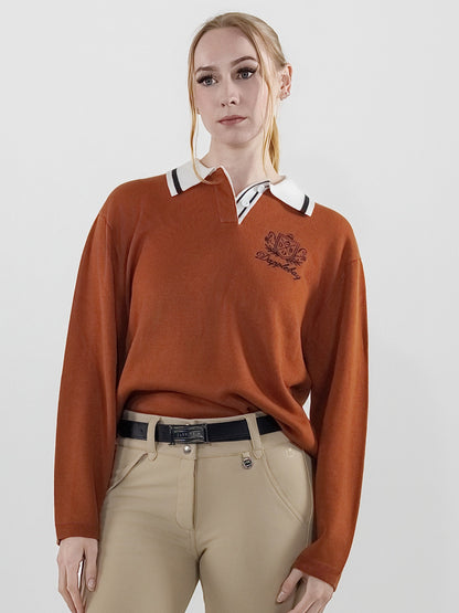 Dapplebay Prep Polo Sweater-Rust