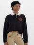 Dapplebay Prep Polo Sweater-Black