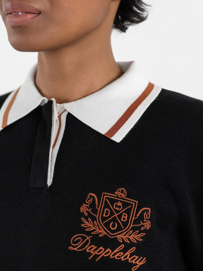 Dapplebay Prep Polo Sweater-Black
