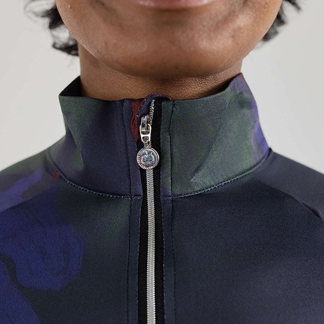 Dapplebay Abstract Horses 1/4 Zip SS Riding Top