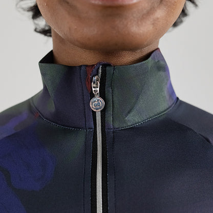 Dapplebay Abstract Horses 1/4 Zip SS Riding Top
