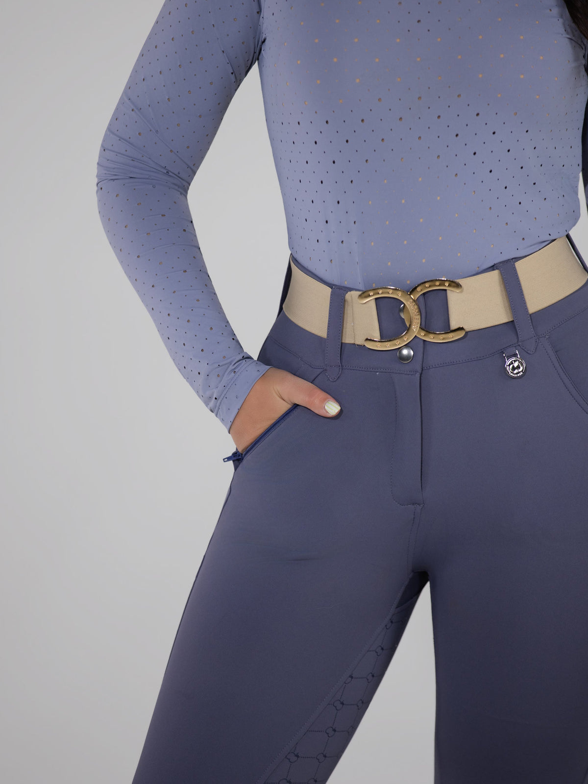 Dapplebay Hybrid Silicone Full Seat Breeches-Purple Dusk