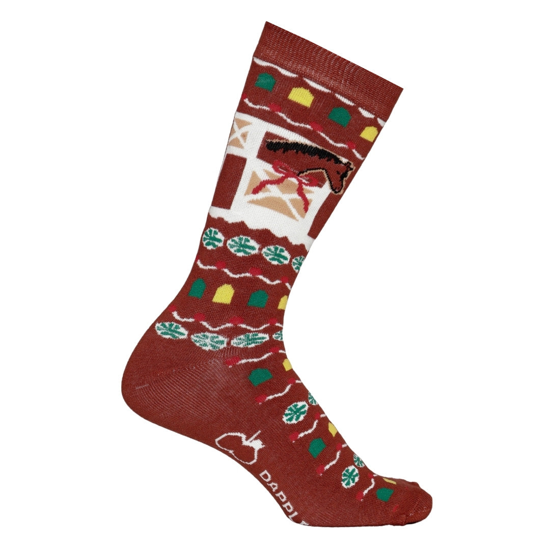 Dapplebay Gingerbread Horse Crew Socks