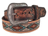 Roper Men's Western Turquoise Cutout 1 1/2" Belt