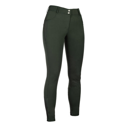 HKM Ari Mid Rise- Sil. Knee Patch Ladies Riding Breeches