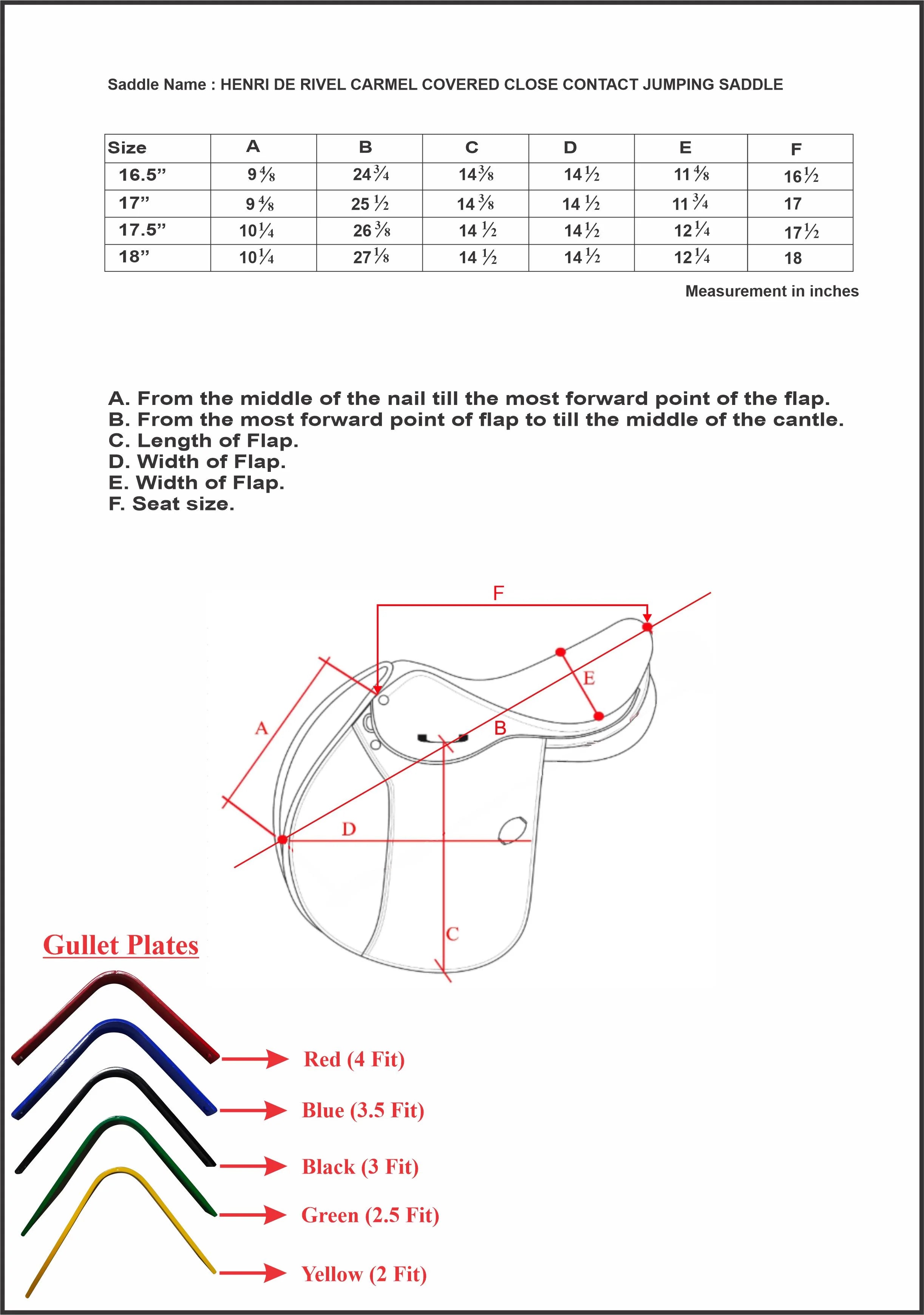 Henri de Rivel Carmel Covered Close Contact Jumping Saddle