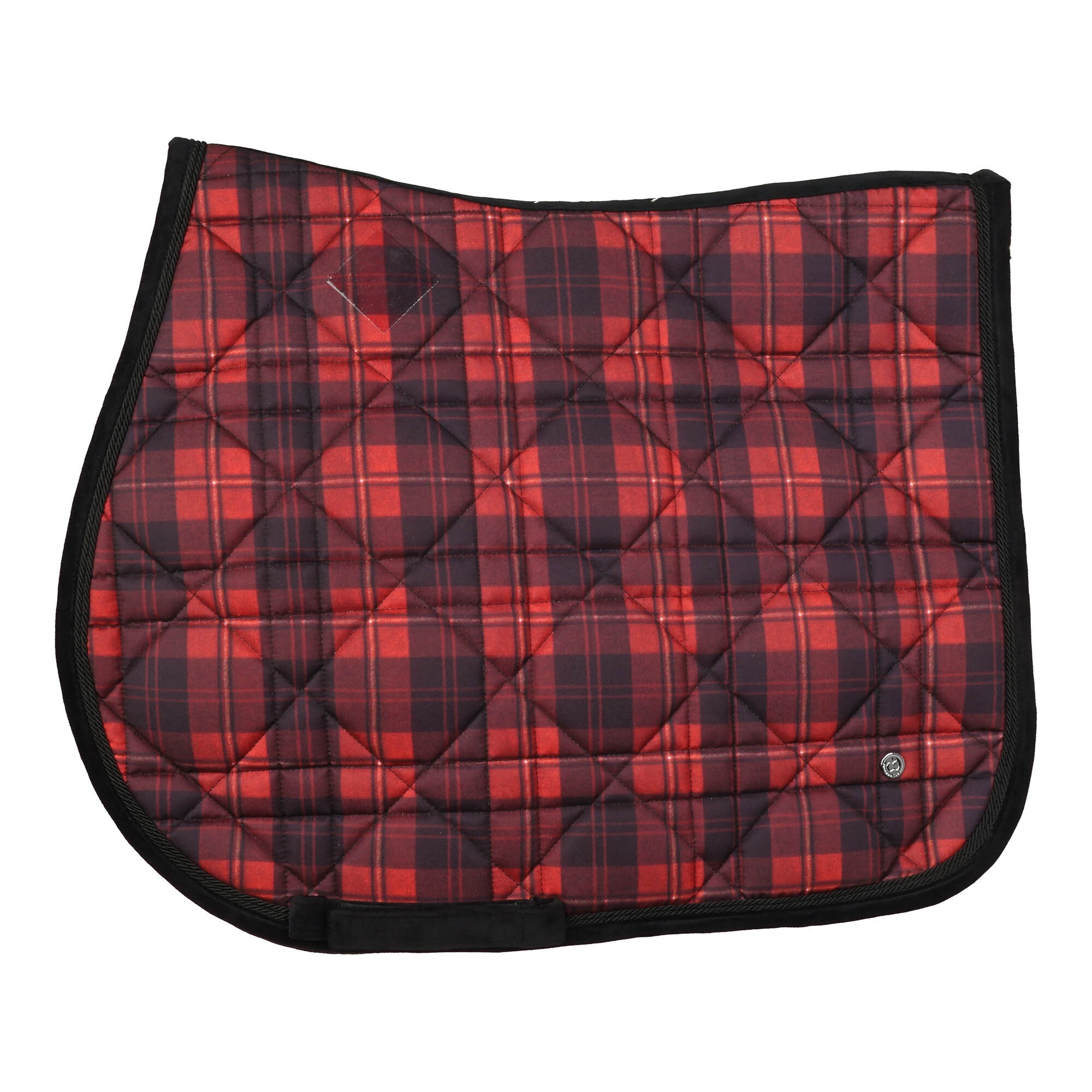 Dapplebay Holiday Plaid Pony Saddle Pad-RED