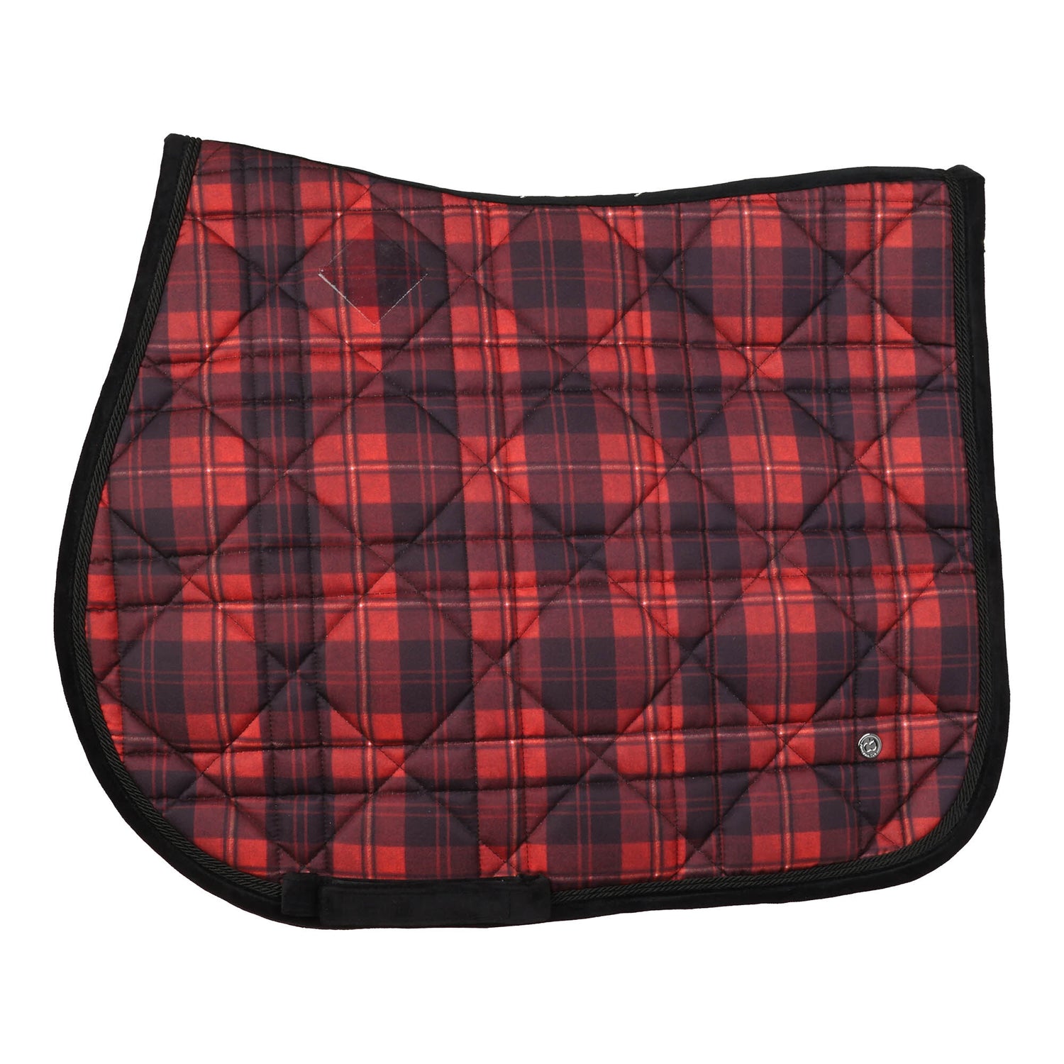 Dapplebay Holiday Plaid Pony Saddle Pad-RED