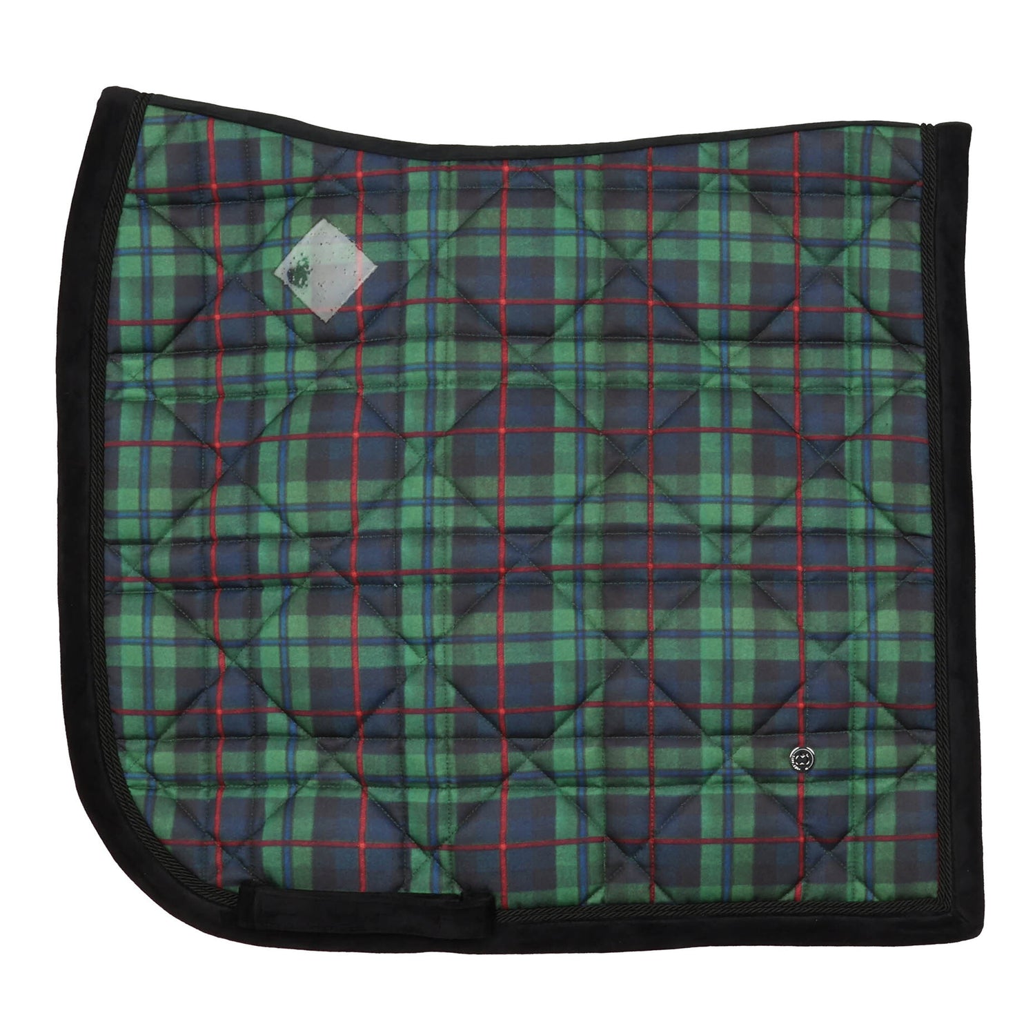 Dapplebay Holiday Plaid Dressage Saddle Pad-GREEN